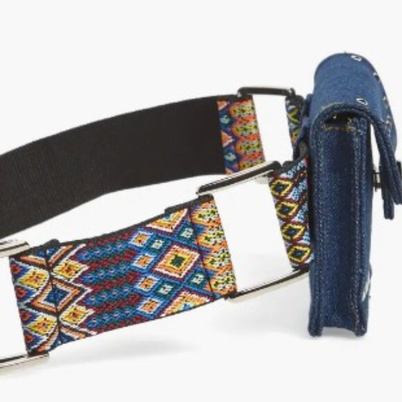 Denim Guitar Strap Steve Madden Belt Bag NWT - Picture 7 of 7